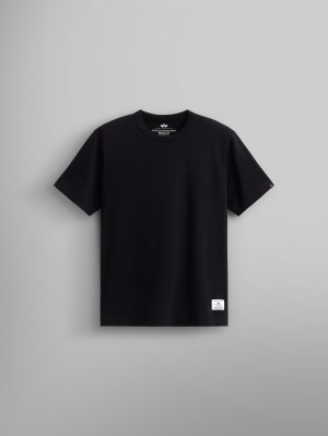 Camiseta Alpha Industries Essential Hombre Negros | 035789-PTO