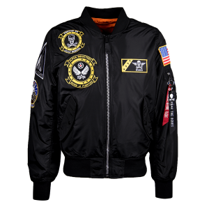 Chamarras Alpha Industries L-2b Fear The Bones Flight Hombre Negros | 124603-HLF