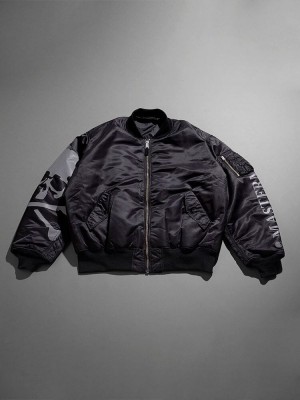 Chaqueta De Bombardero Alpha Industries Mastermind X Alpha Reflective Ma-1 Hombre Negros | 532978-UBV