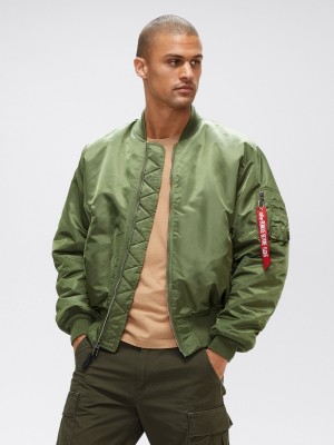 Chaqueta De Bombardero Alpha Industries Ma-1 Blood Chit Hombre Verde Oliva | 169547-NGT