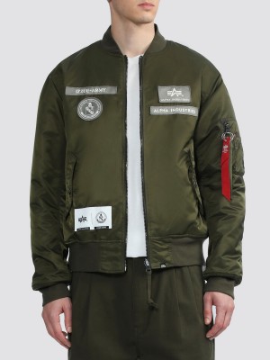 Chaqueta De Bombardero Alpha Industries Alpha X Izzue Ma-1 Hombre Verde Oliva | 428360-LRH