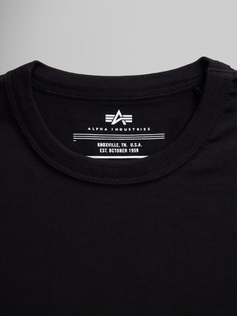 Camiseta Alpha Industries Essential Hombre Negros | 035789-PTO