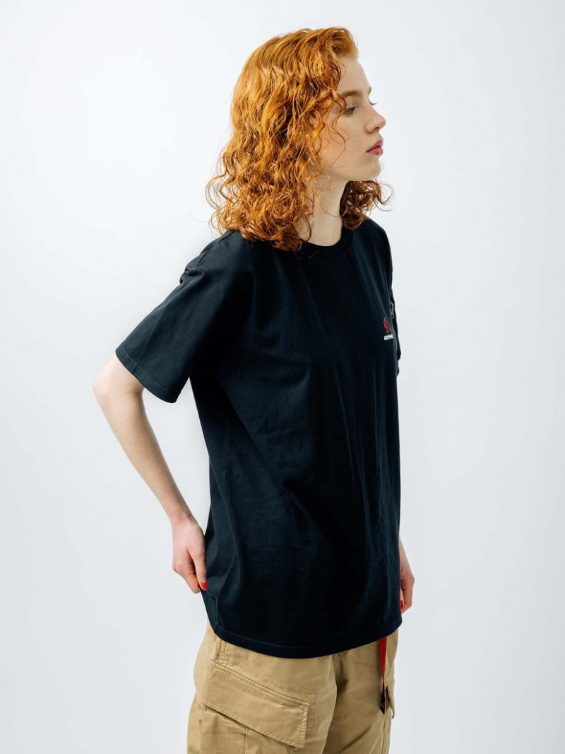 Camiseta Alpha Industries Gramicci X Alpha Algodon Cigar Pocket Mujer Negros | 763094-QSY