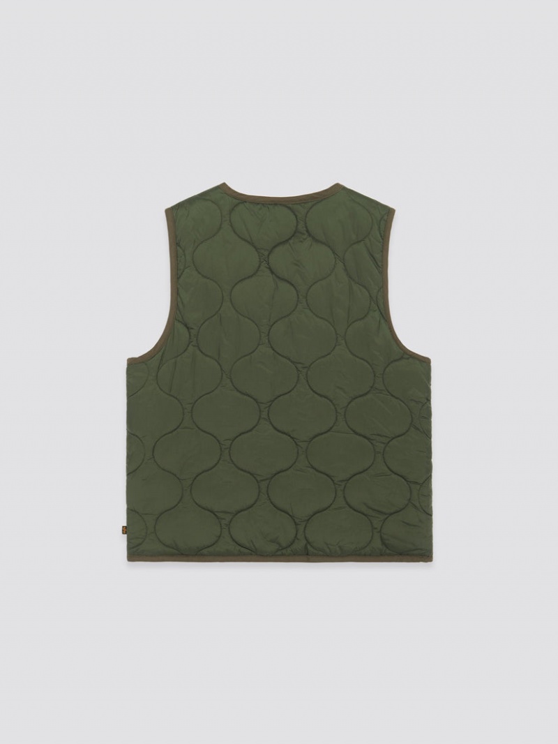 Chamarras Alpha Industries Acolchado Liner Vest Hombre Verdes | 983674-FZT