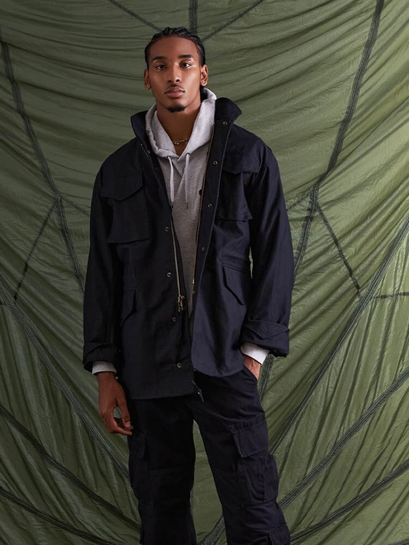 Chamarras Alpha Industries M-65 Field (HERITAGE) Hombre Negros | 130947-SOJ