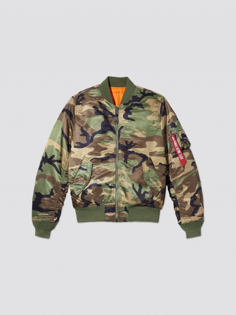 Chaqueta De Bombardero Alpha Industries Ma-1 Slim Fit Hombre Camuflados | 730659-RGF