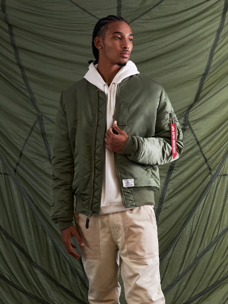 Chaqueta De Bombardero Alpha Industries Ma-1 Mod Hombre Verde Oliva | 457983-SBP