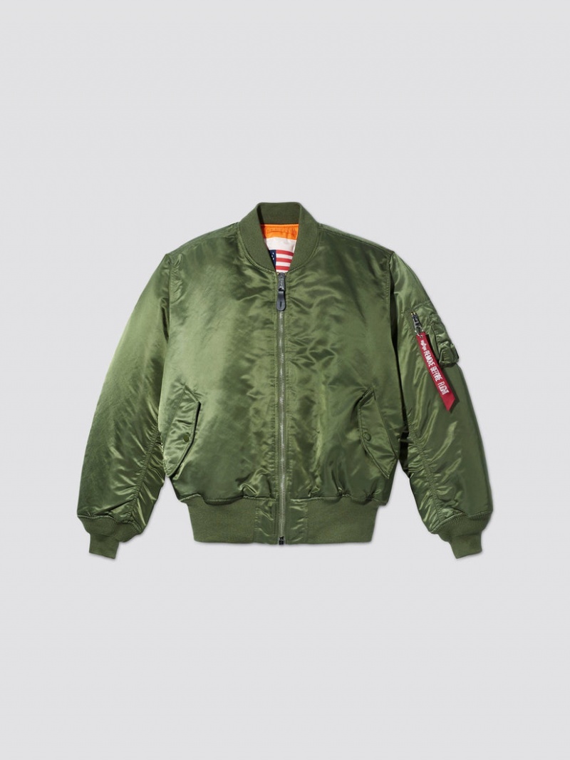 Chaqueta De Bombardero Alpha Industries Ma-1 Blood Chit Hombre Verde Oliva | 169547-NGT