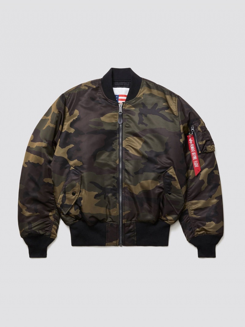 Chaqueta De Bombardero Alpha Industries Ma-1 Blood Chit Hombre Verde Oliva | 169547-NGT