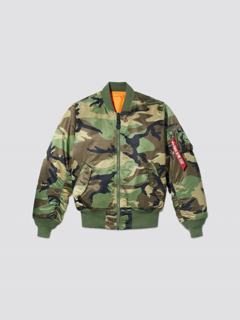 Chaqueta De Bombardero Alpha Industries Ma-1 (HERITAGE) Hombre Camuflados | 364091-QDZ