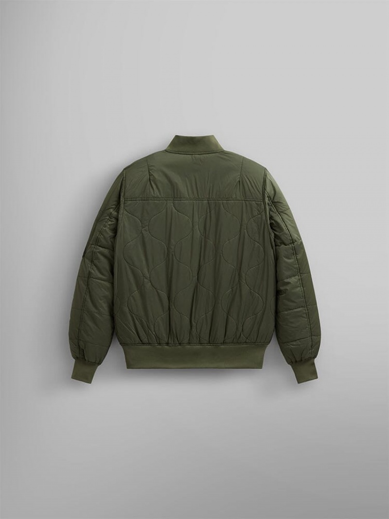 Chaqueta De Bombardero Alpha Industries L-2b Acolchado Hombre Verdes | 724510-EGD