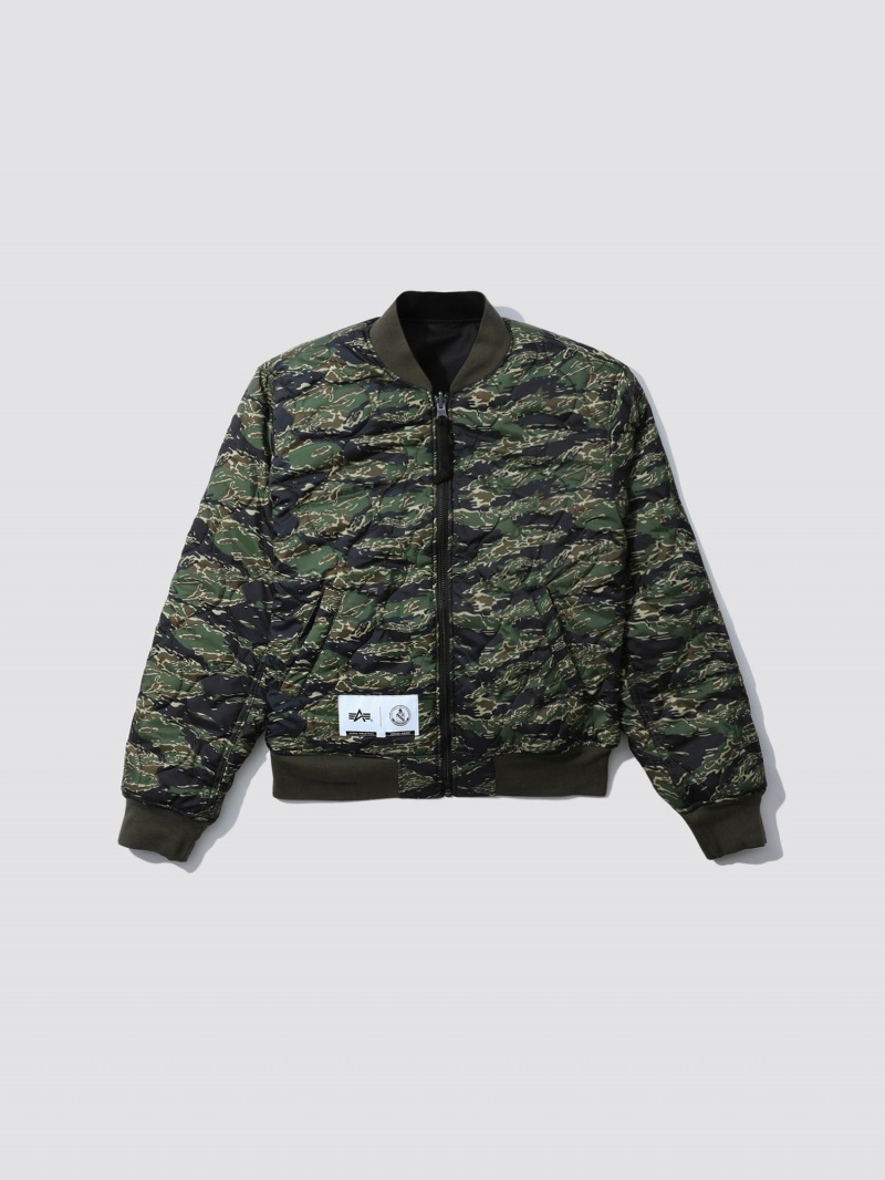 Chaqueta De Bombardero Alpha Industries Alpha X Izzue Ma-1 Hombre Verde Oliva | 109647-NIX