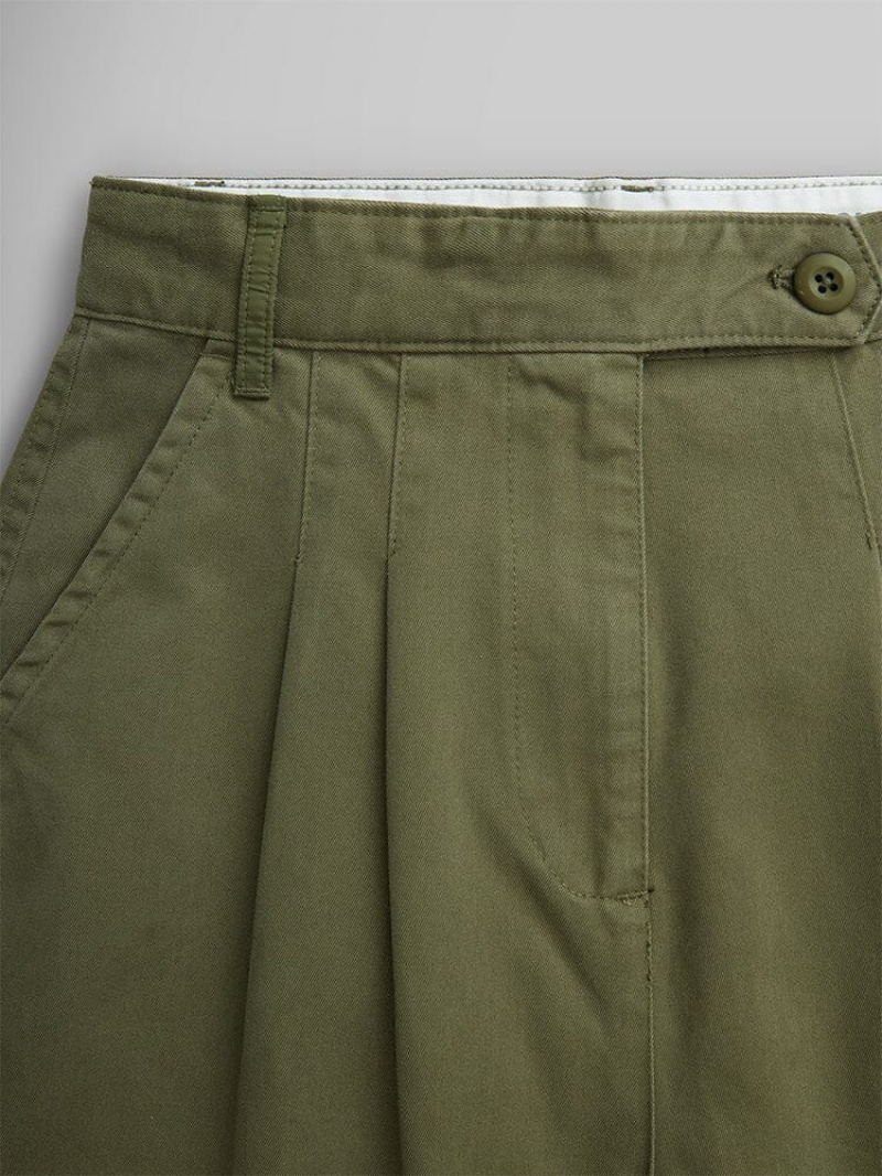 Pantalon Alpha Industries Anchos Leg W Mujer Verdes | 083127-HXL