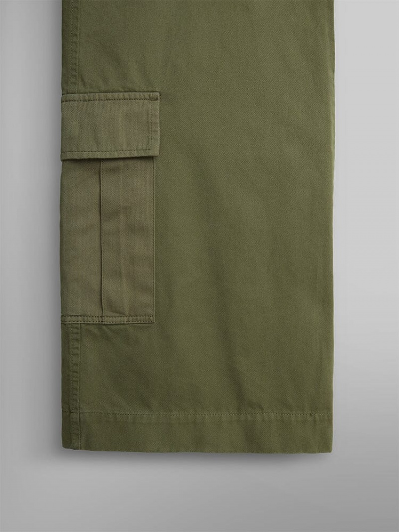 Pantalon Alpha Industries Anchos Leg W Mujer Verdes | 083127-HXL