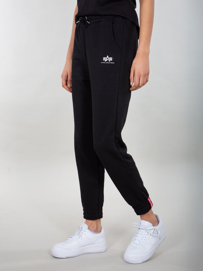 Pantalon Alpha Industries Basic Jogger Small Logo W Mujer Negros | 018524-ECJ