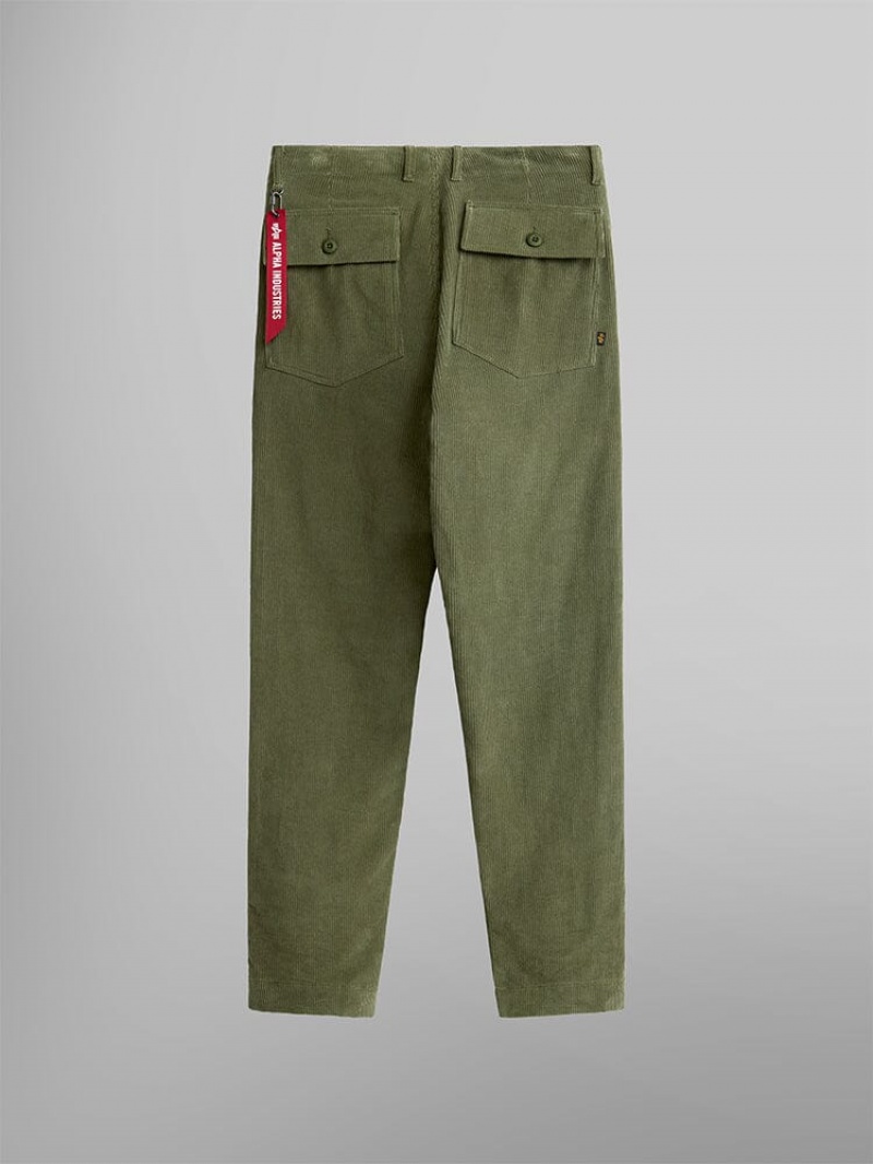 Pantalon Alpha Industries Corduroy Fatigue Hombre Verdes | 615234-DRY