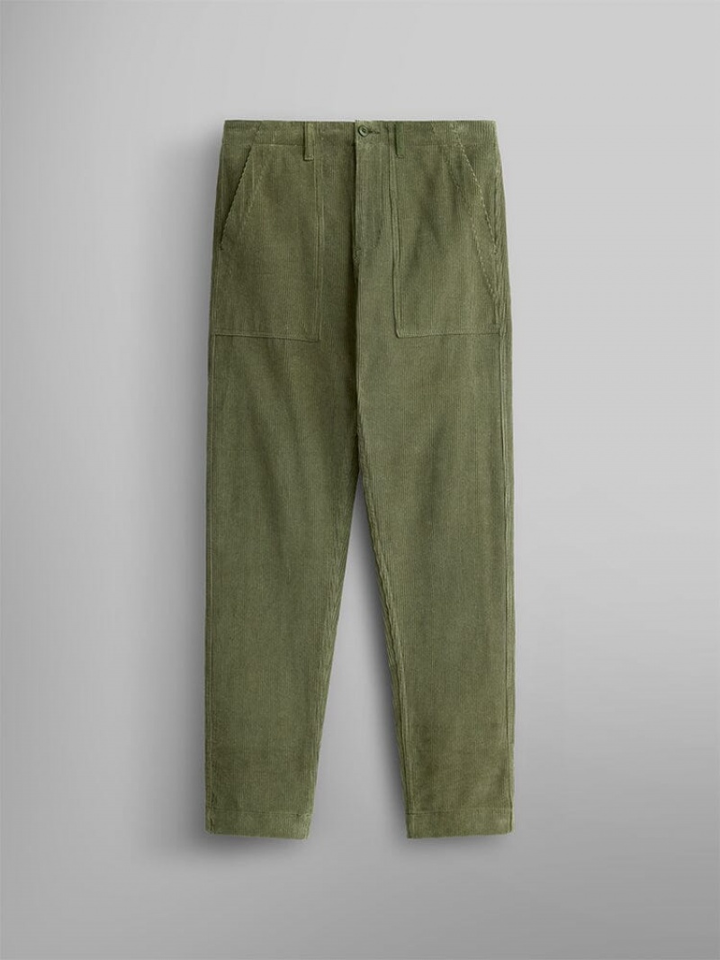 Pantalon Alpha Industries Corduroy Fatigue Hombre Verdes | 615234-DRY