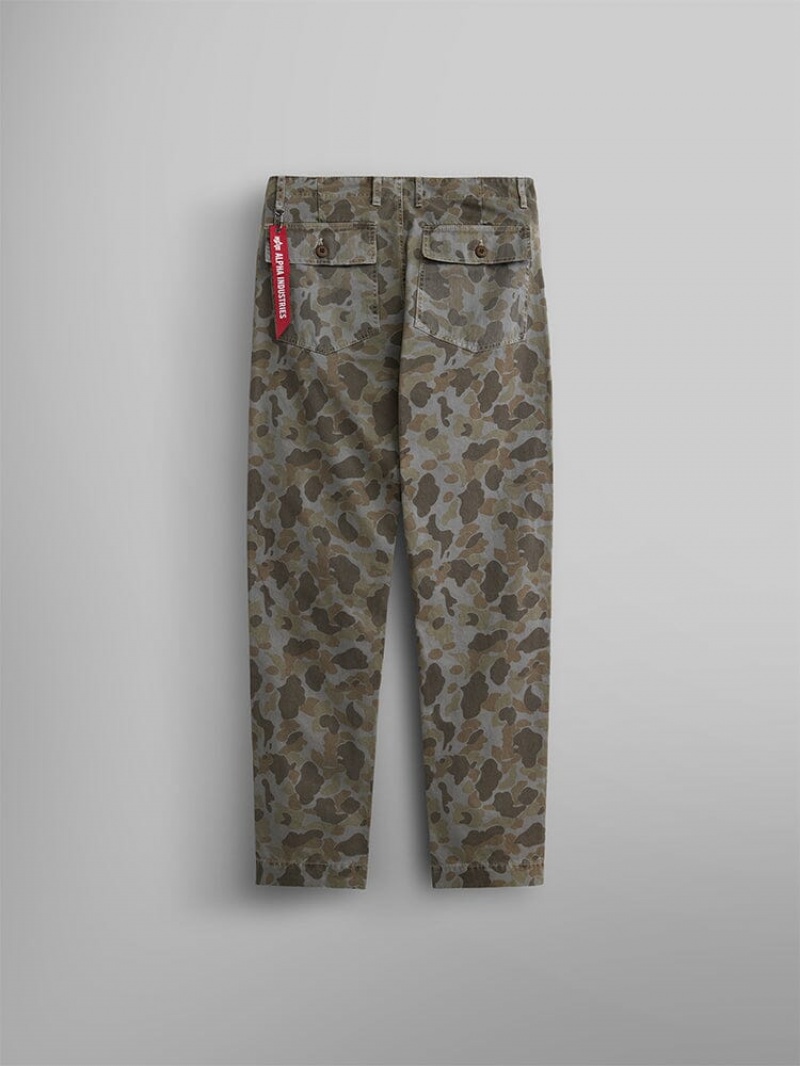 Pantalon Alpha Industries Fatigue Battlewash Hombre Marrom Camuflados | 860451-TZA