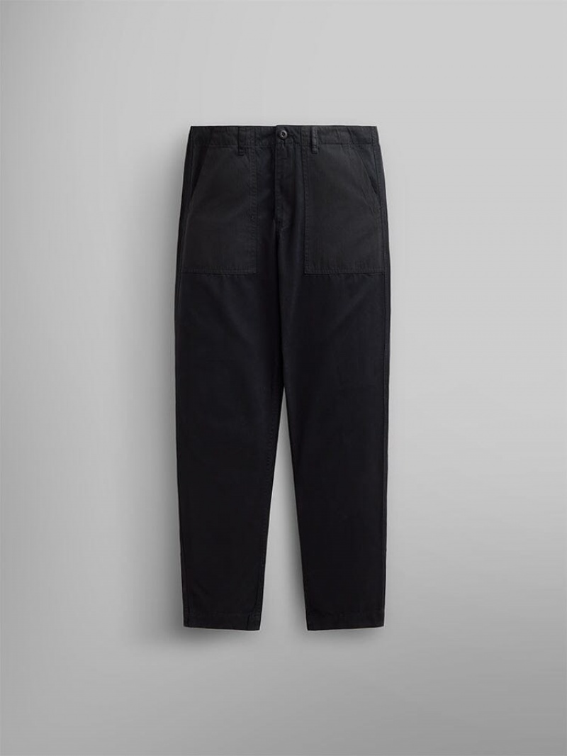 Pantalon Alpha Industries Fatigue Hombre Negros | 152967-LGM