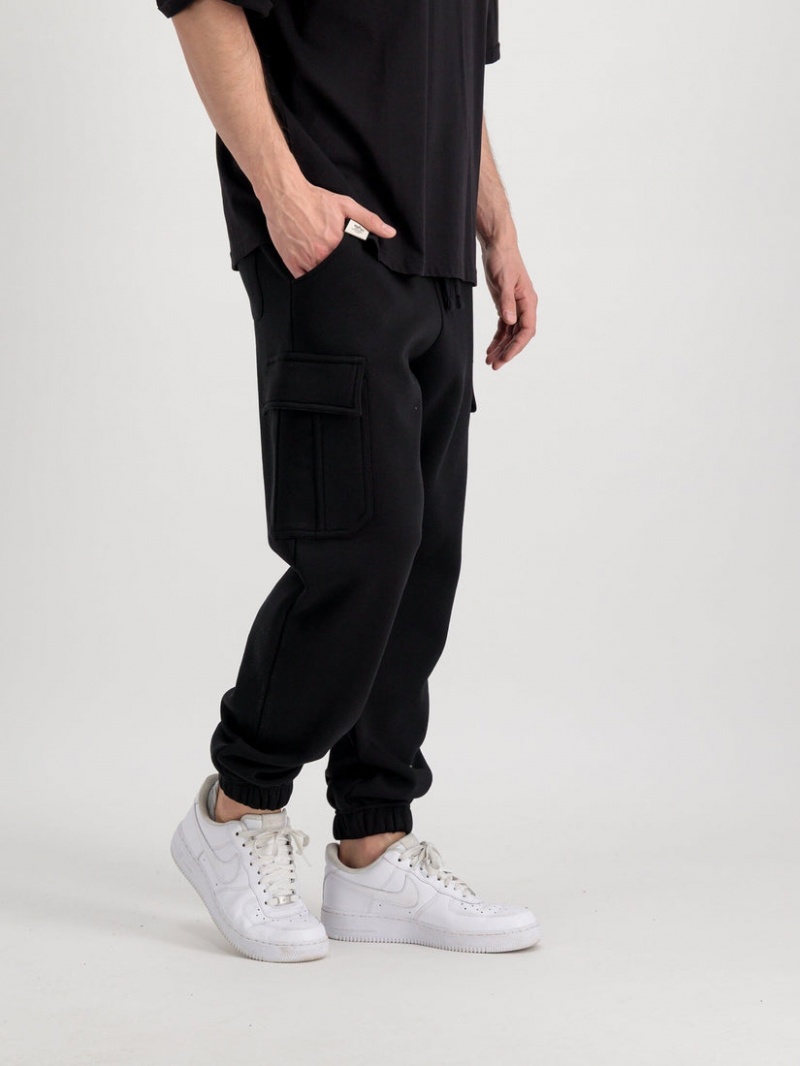 Pantalon Alpha Industries Organic Cargo Jogger Hombre Negros | 817956-NDP