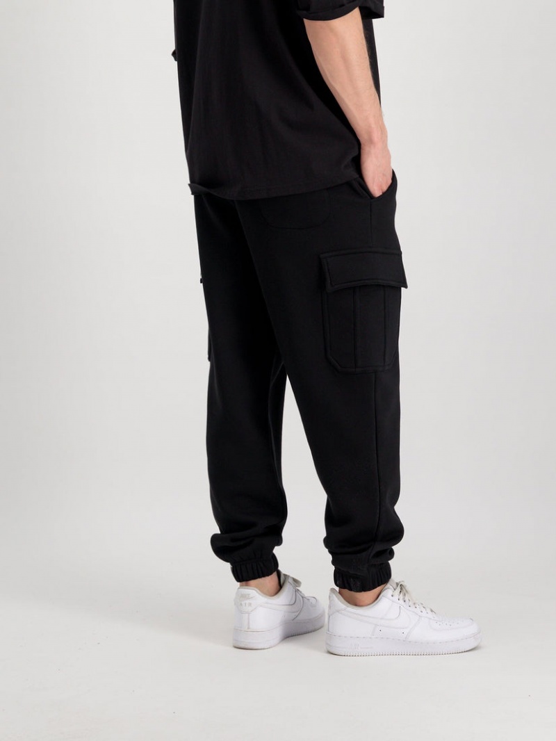 Pantalon Alpha Industries Organic Cargo Jogger Hombre Negros | 817956-NDP