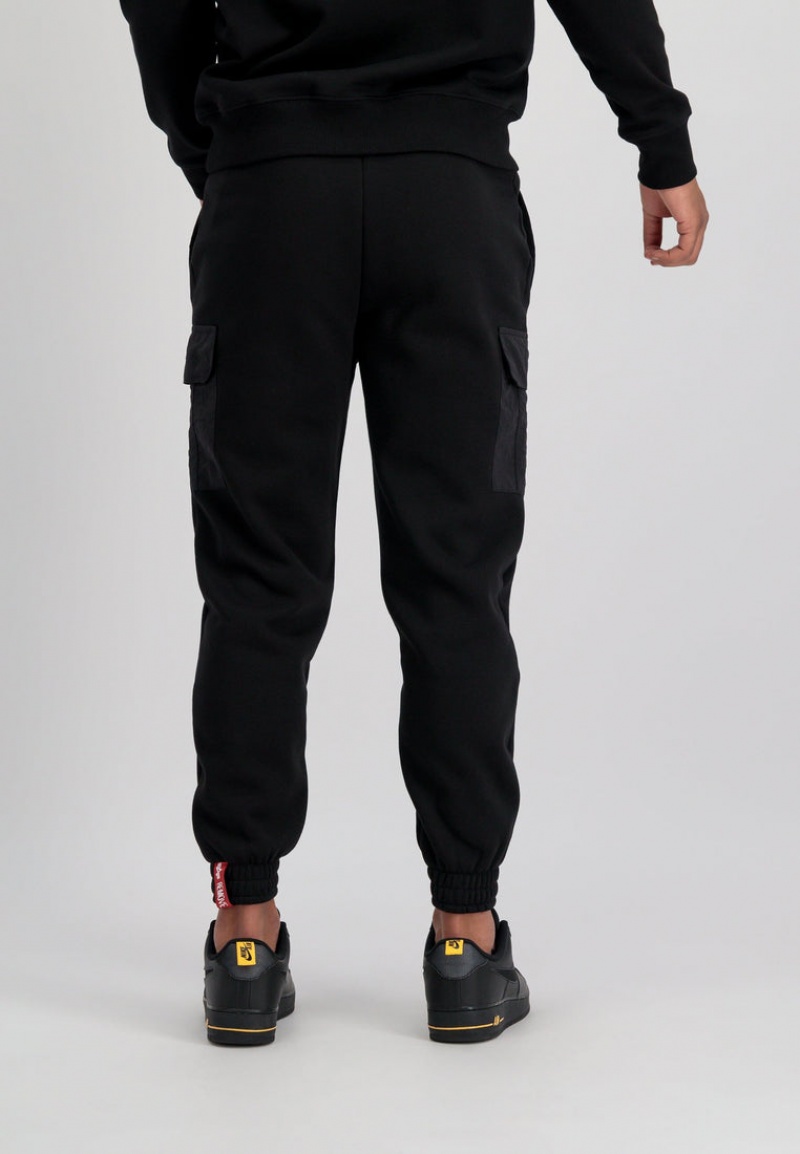 Pantalon Alpha Industries Sweat Nylon Cargo Jogger Hombre Negros | 213568-GWY