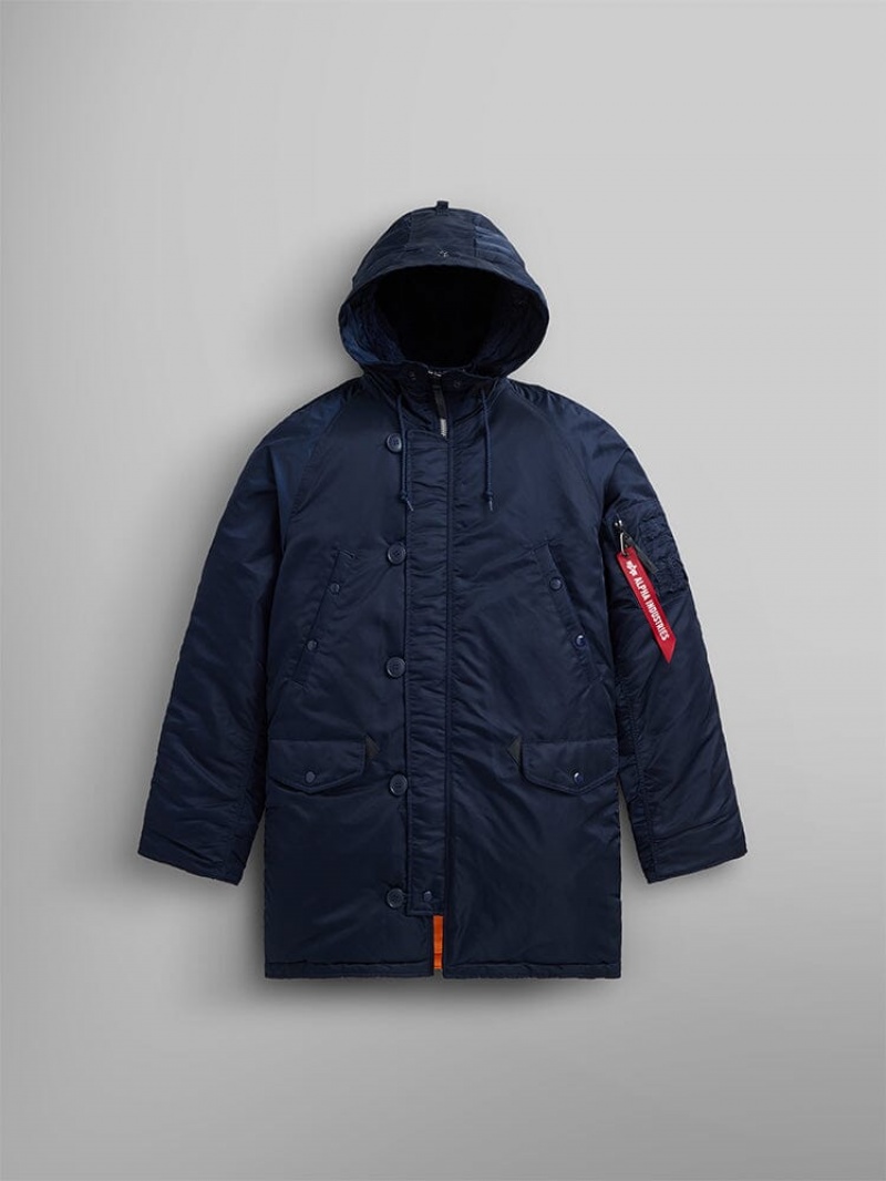 Parka Alpha Industries N-3b Slim Fit Hombre Azules | 217084-KPV