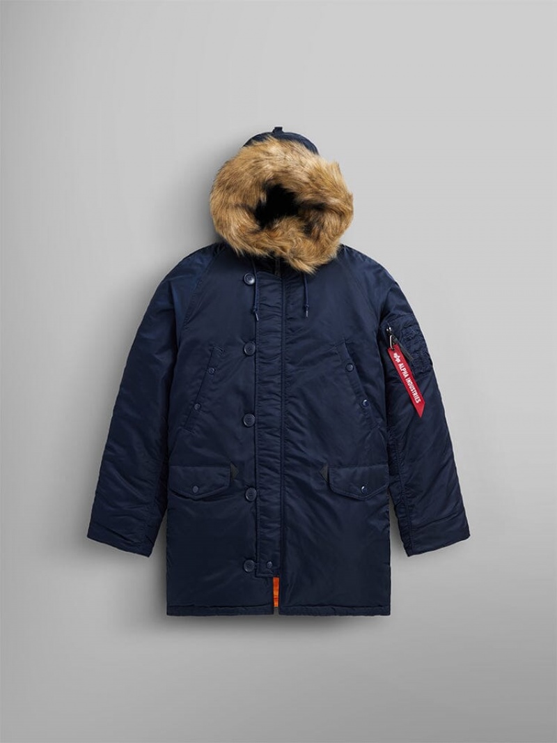 Parka Alpha Industries N-3b Slim Fit Hombre Azules | 217084-KPV