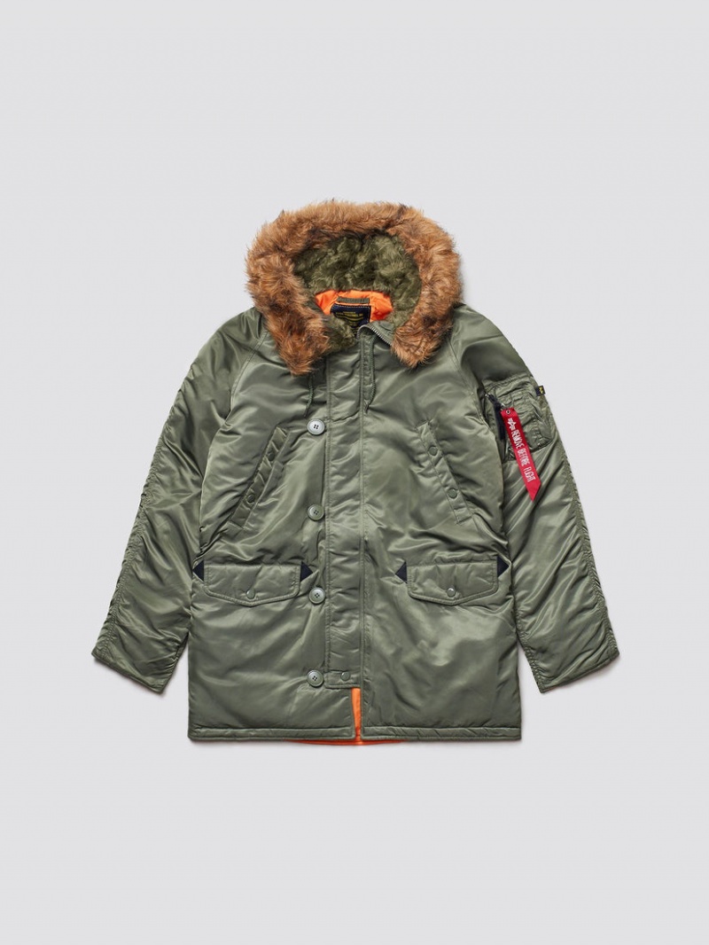 Parka Alpha Industries N-3b Slim Gen I Hombre Verde Oliva | 679018-RKA