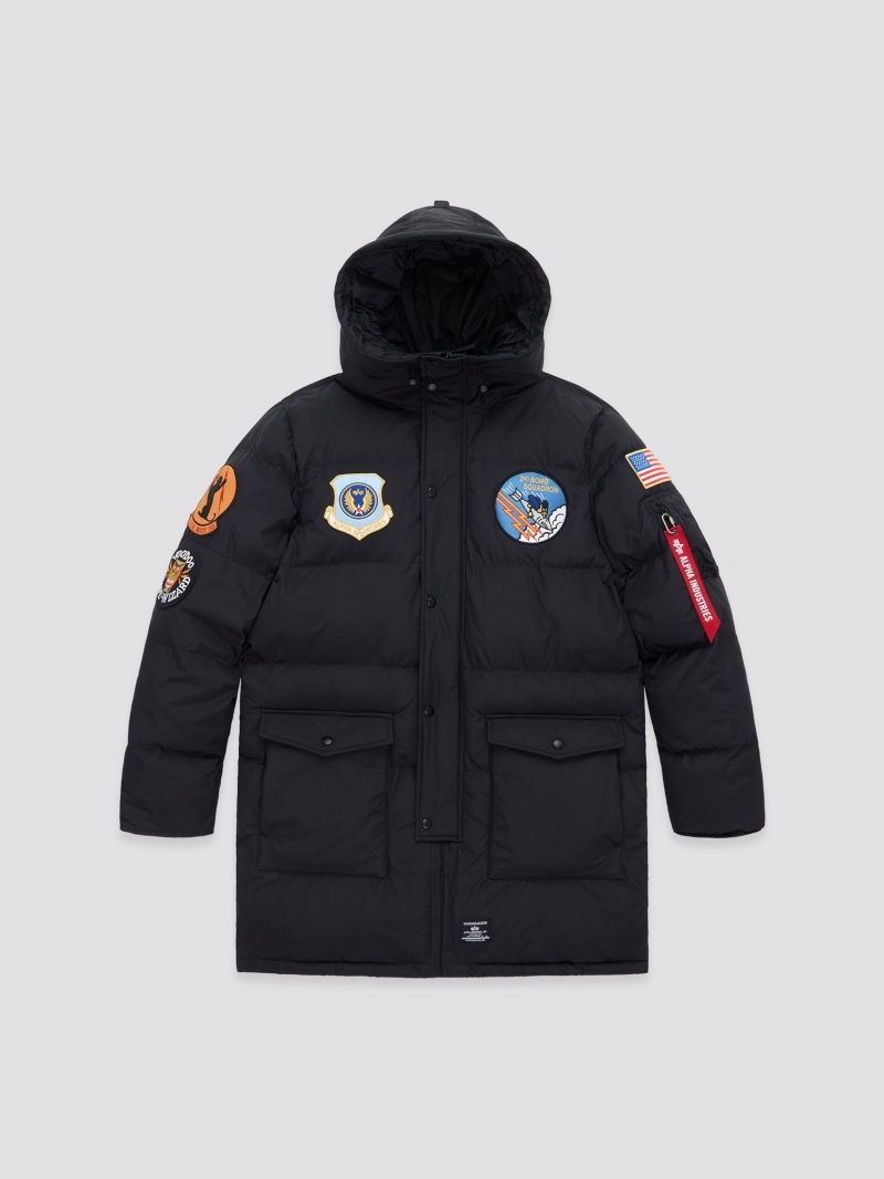 Parka Alpha Industries N-3b Squadron Acolchado Hombre Negros | 716902-JZU