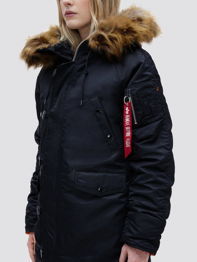 Parka Alpha Industries N-3b W Mujer Negros | 492075-PLW