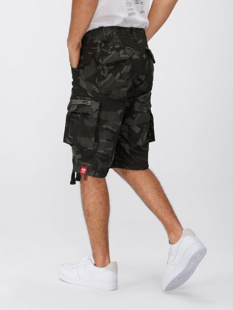 Short Alpha Industries Jet Hombre Negros Camuflados | 176293-PUM