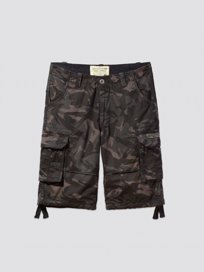 Short Alpha Industries Jet Hombre Negros Camuflados | 176293-PUM