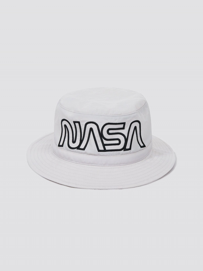 Sombreros Alpha Industries Nasa Gradient Accessories Blancos | 097812-JZI