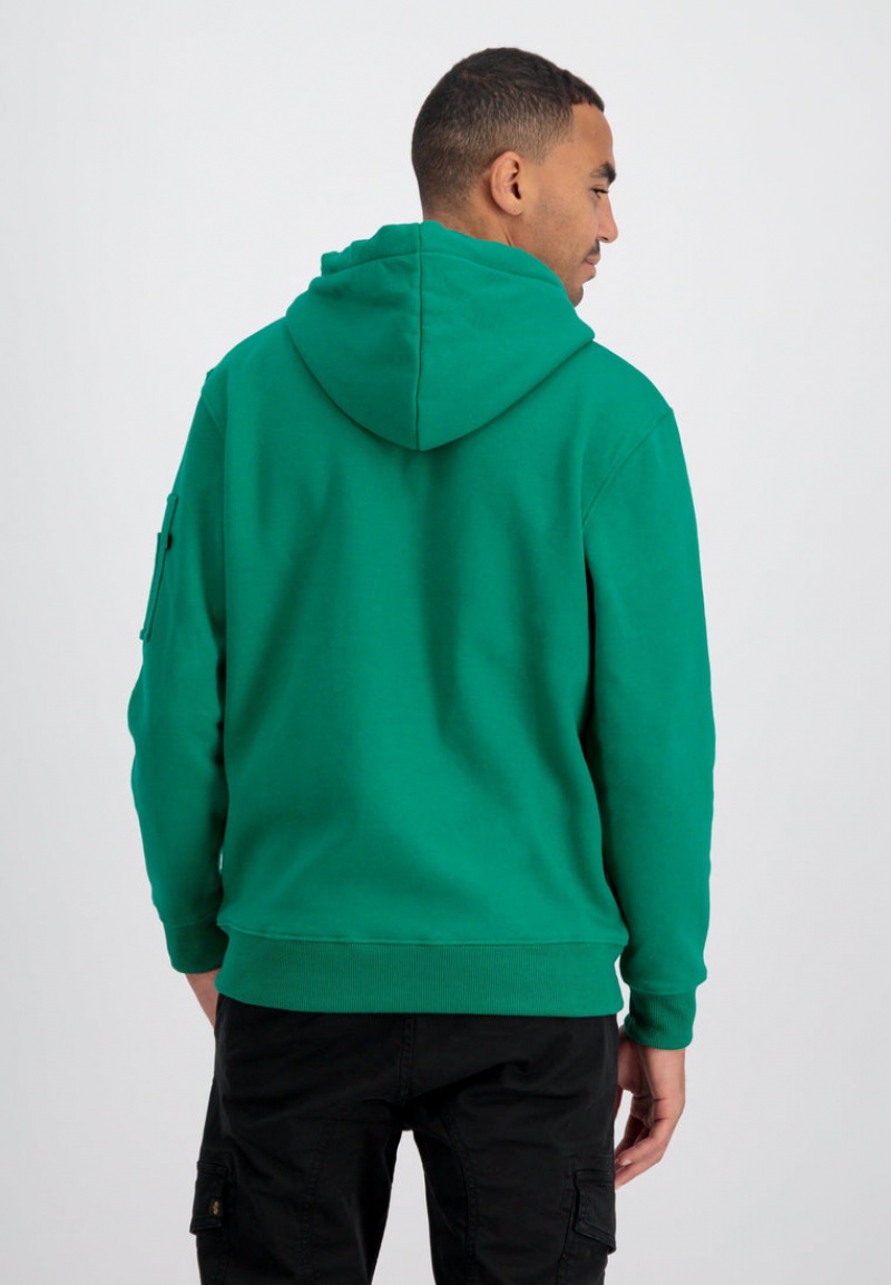 Sudadera con Capucha Alpha Industries Recycled Label Hombre Verdes Verdes | 692185-MTU