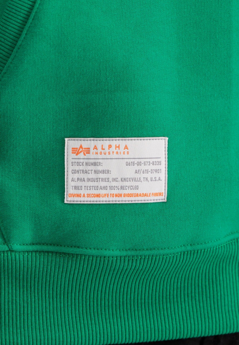 Sudadera con Capucha Alpha Industries Recycled Label Hombre Verdes Verdes | 692185-MTU